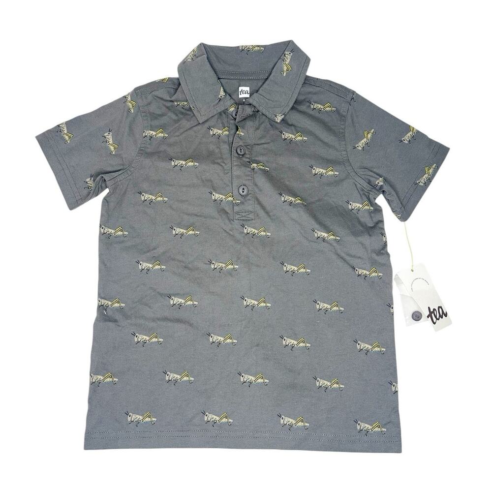NWT Tea Collection Grasshoppers Print Polo Size 6